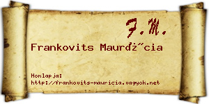 Frankovits Maurícia névjegykártya